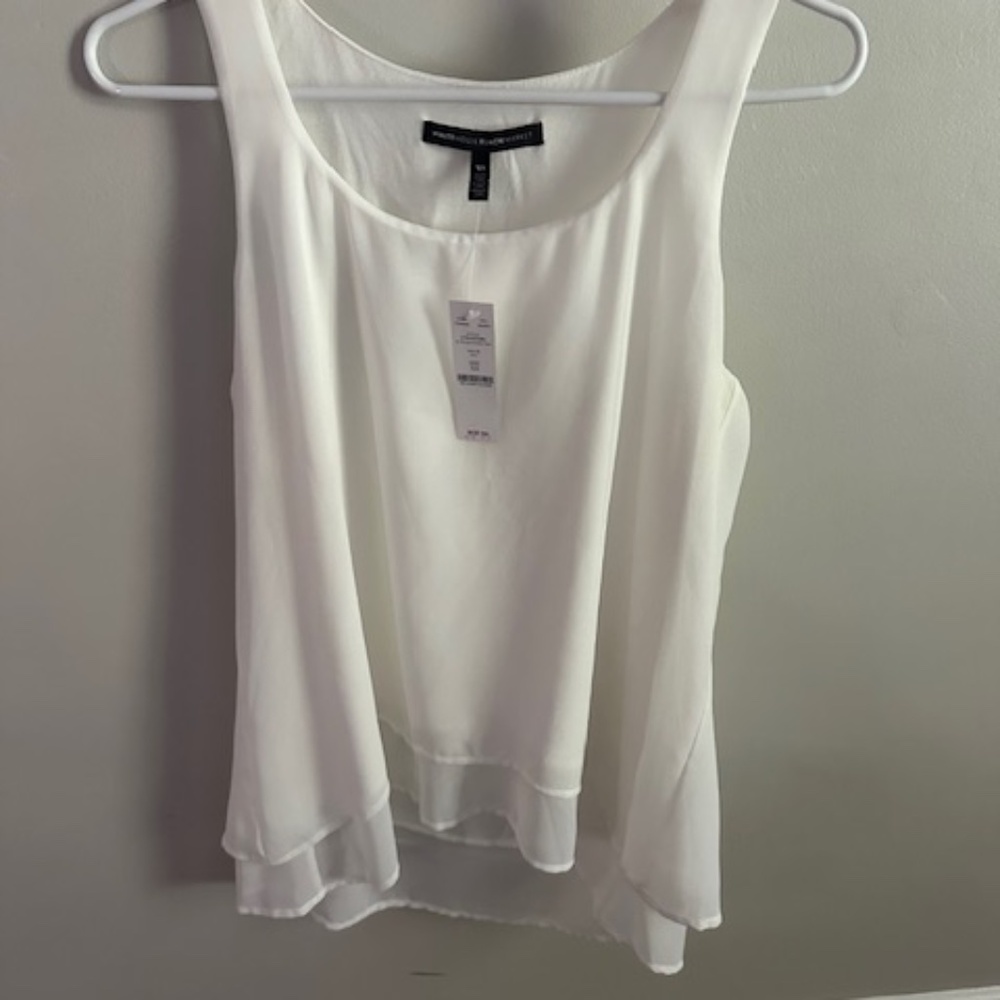 White House Black Market Women's tiered Tank style top Cream color x small/med